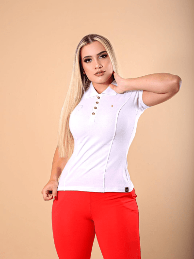 BABY LOOK GOLA POLO PIQUET CONFORT 