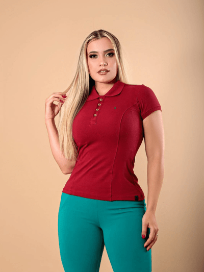 BABY LOOK GOLA POLO PIQUET CONFORT 