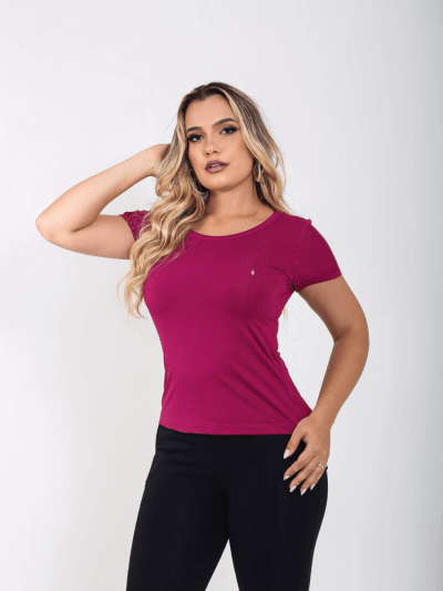 BLUSA VISCOLYCRA LISA MANGA