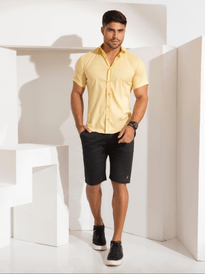 CAMISA ALGODAO COM ELASTANO M/C